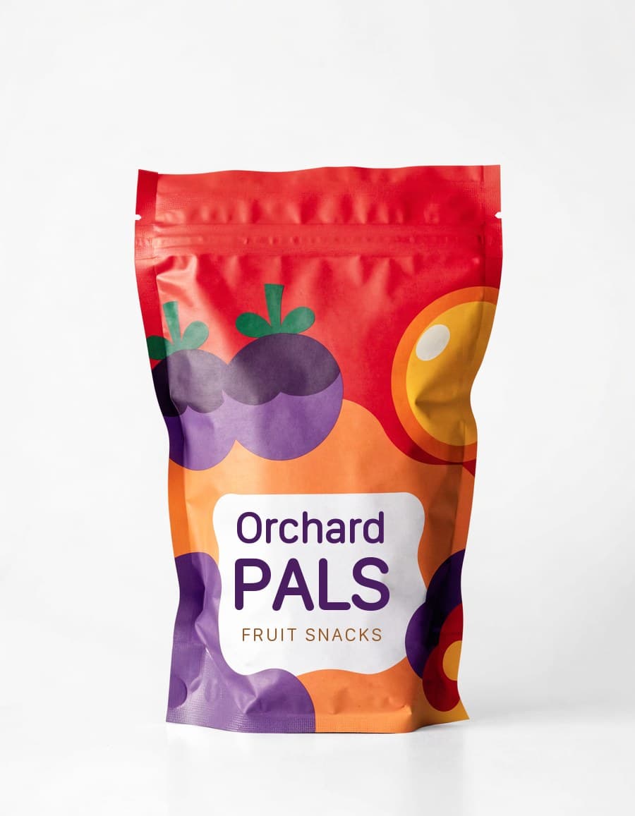 A representative fruit-snack pouch, shown front-of-package